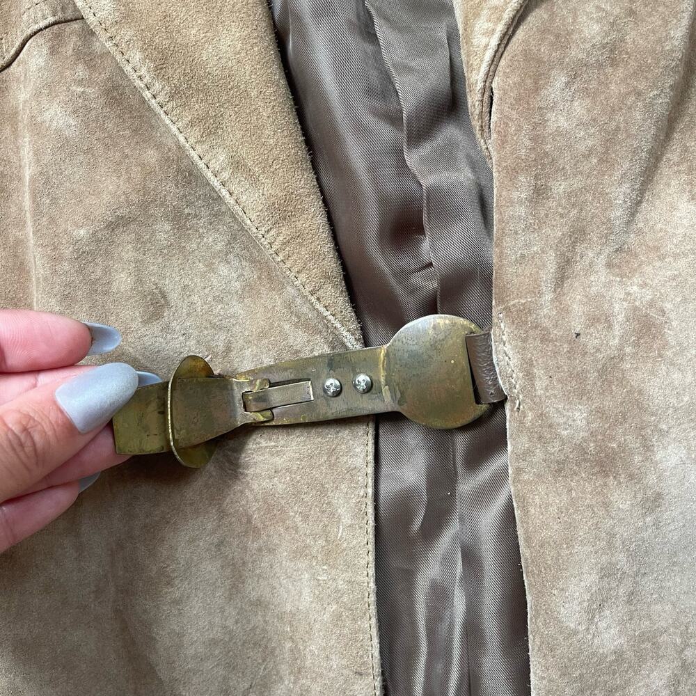 Pendleton Pig Leather Jacket Brown Hook Closure M… - image 5